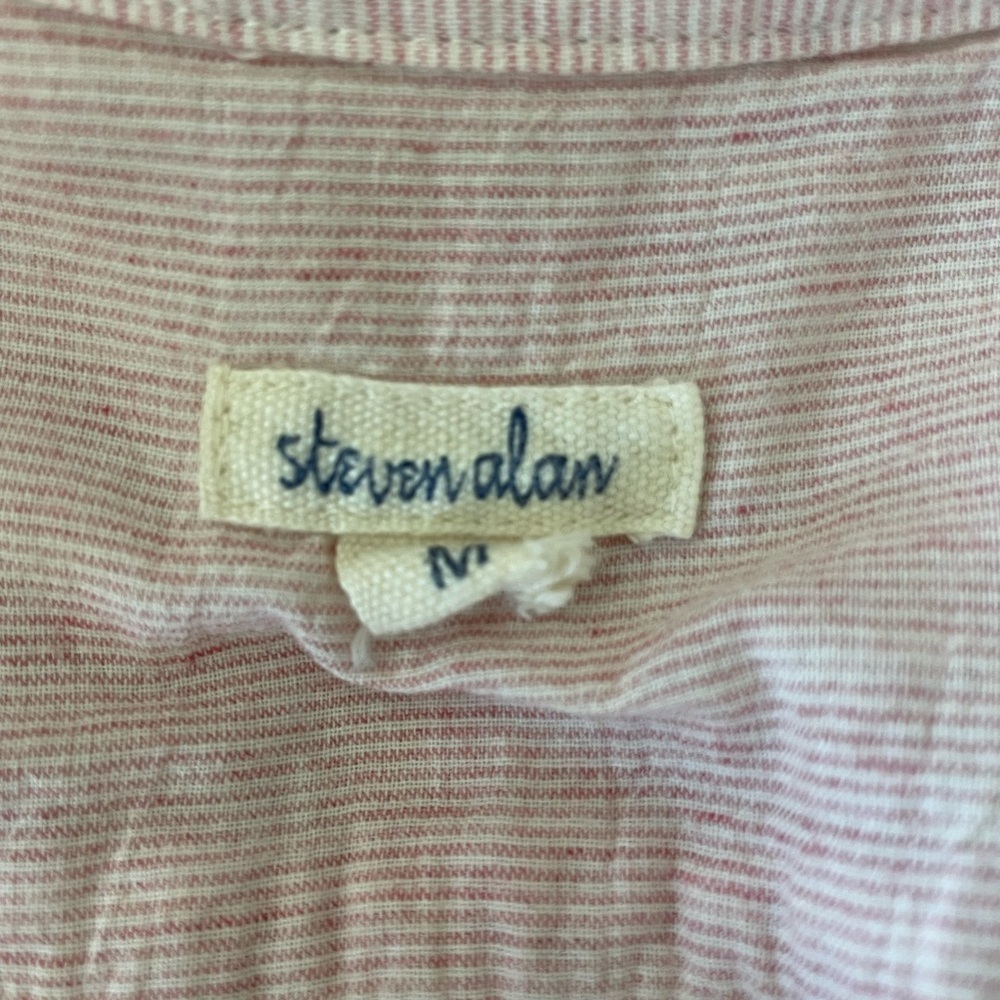 Steven Alan Pink Button Up Size Medium - image 7